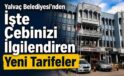 Yalvaç Belediyesi’nden  İşte Cebinizi İlgilendiren Yeni Tarifeler